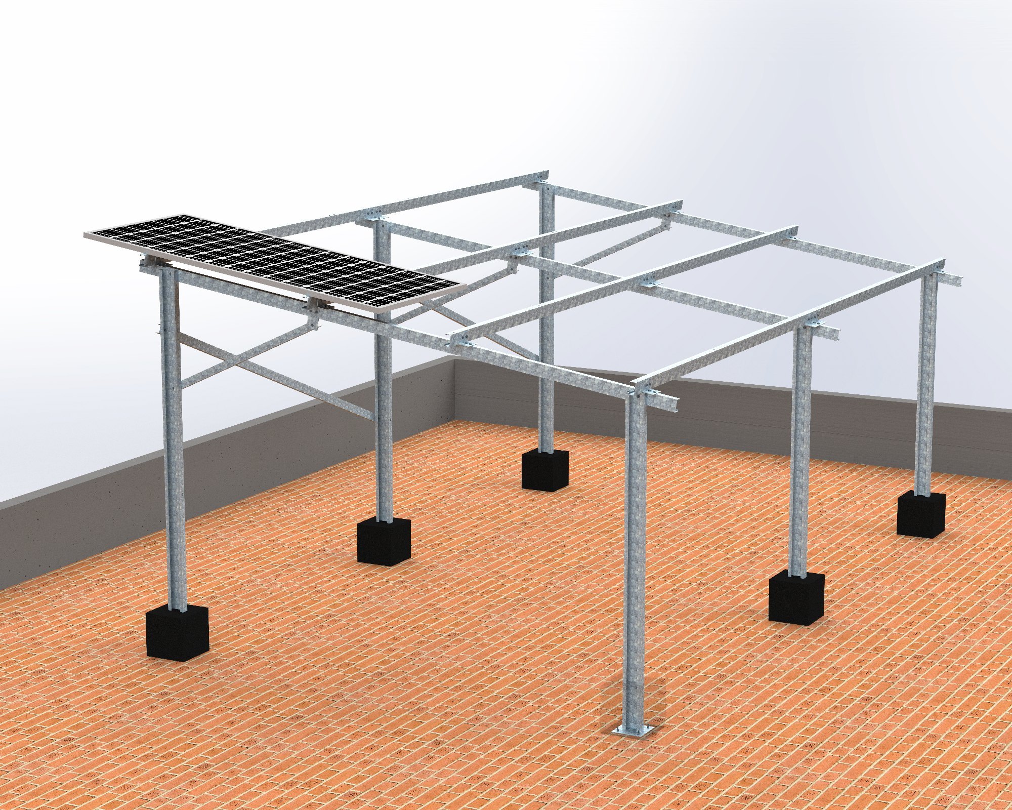 Rooftop Solar Mounting Structure